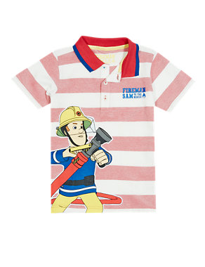 Pure Cotton Fireman Sam™ Polo Shirt (1-6 Years) Image 2 of 3