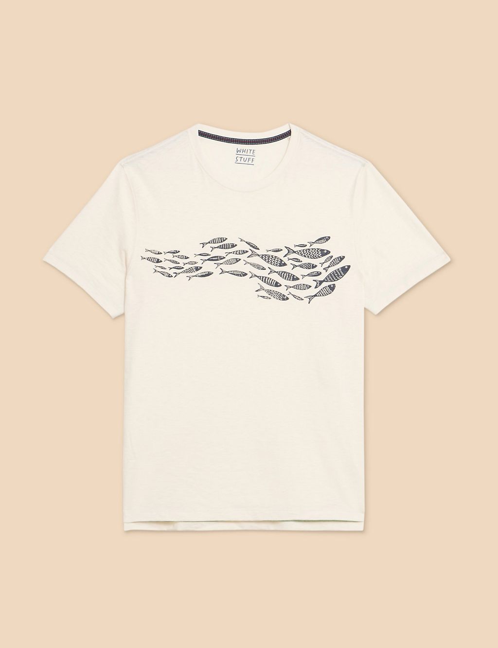 Pure Cotton Fish Graphic T-Shirt 1 of 7