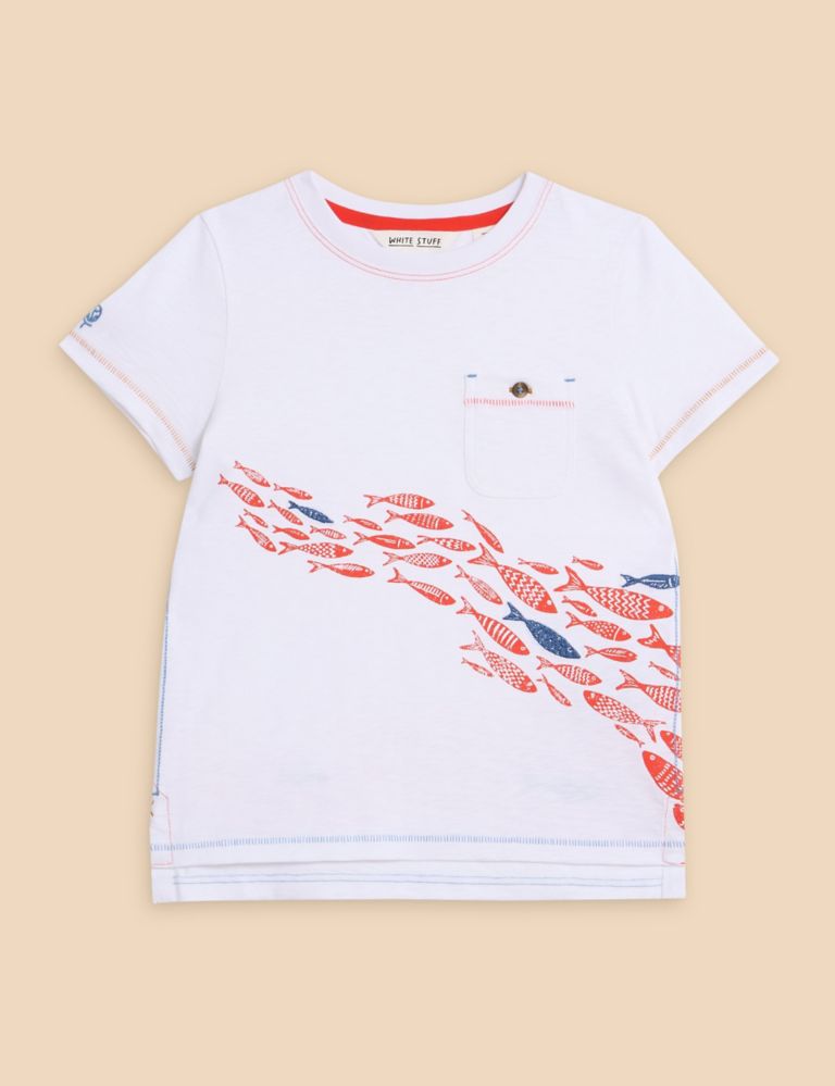 Pure Cotton Fish T-Shirt (3-10 Yrs) 1 of 2
