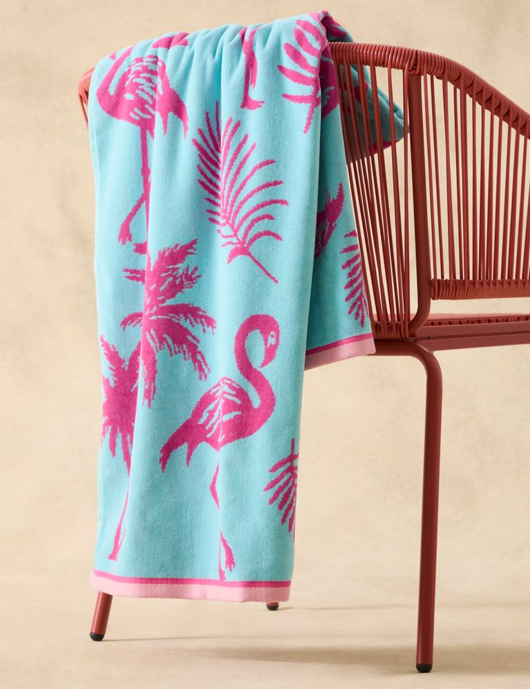 Pure Cotton Flamingo Beach Towel 4 of 4