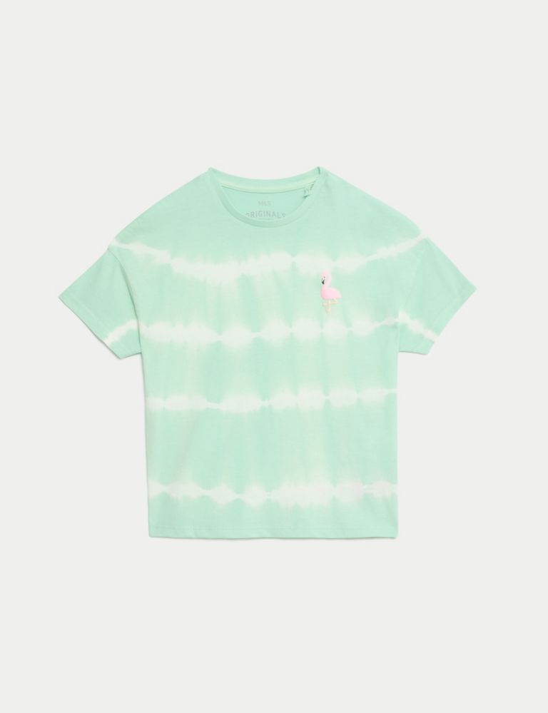 Pure Cotton Flamingo T Shirt (2-8 Yrs) 1 of 2