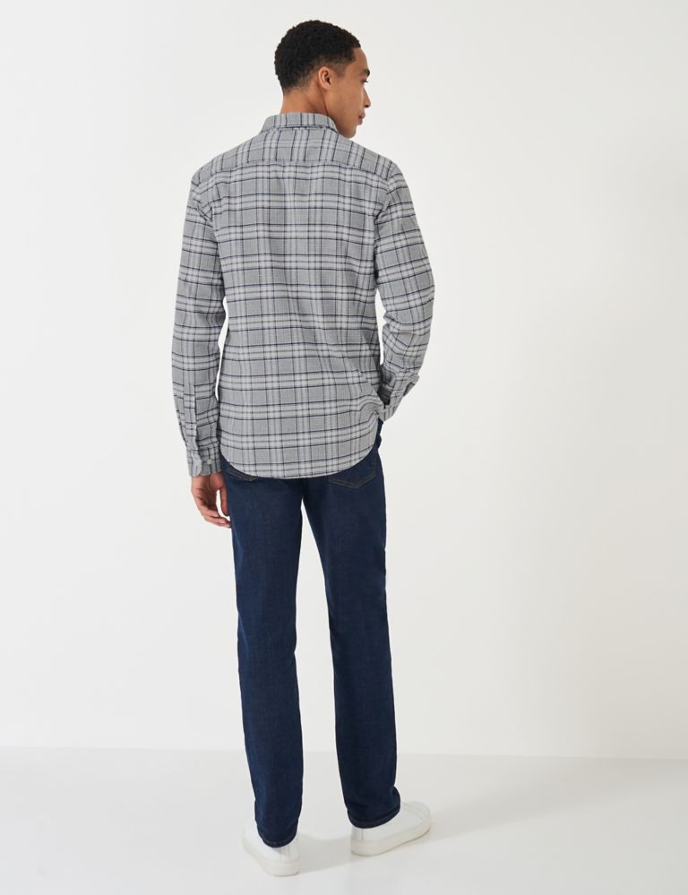 Pure Cotton Flannel Check Shirt 4 of 5