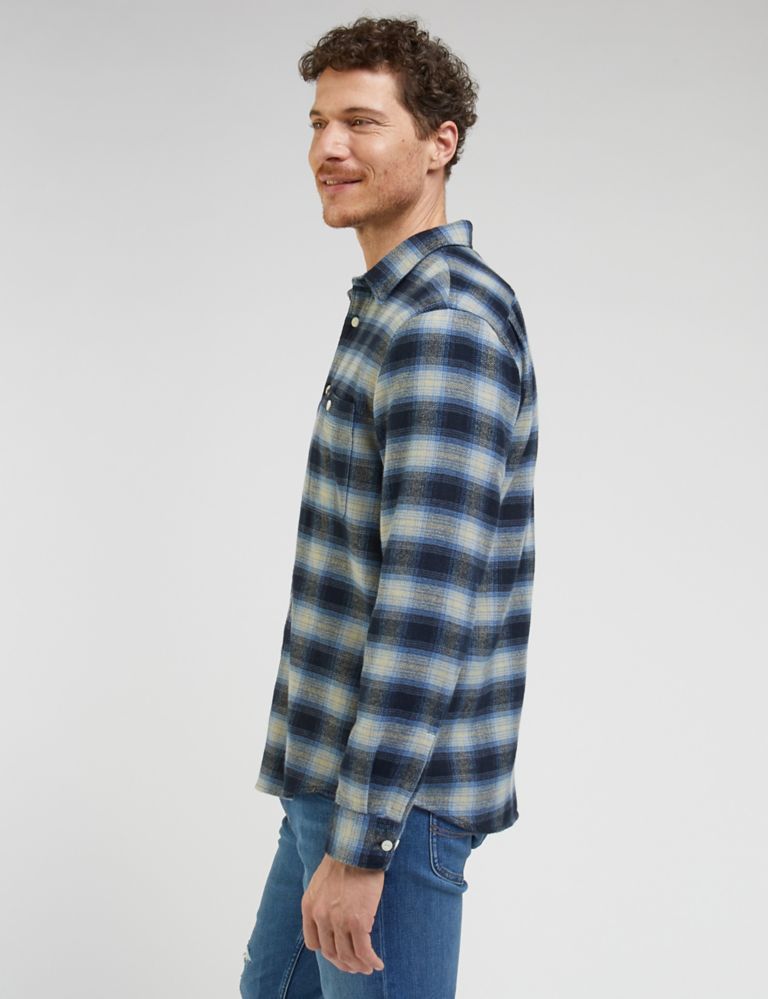 Pure Cotton Flannel Check Shirt 6 of 6