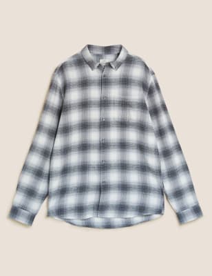 Pure Cotton Flannel Checked Shirt