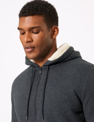 Mens on sale lined hoodie