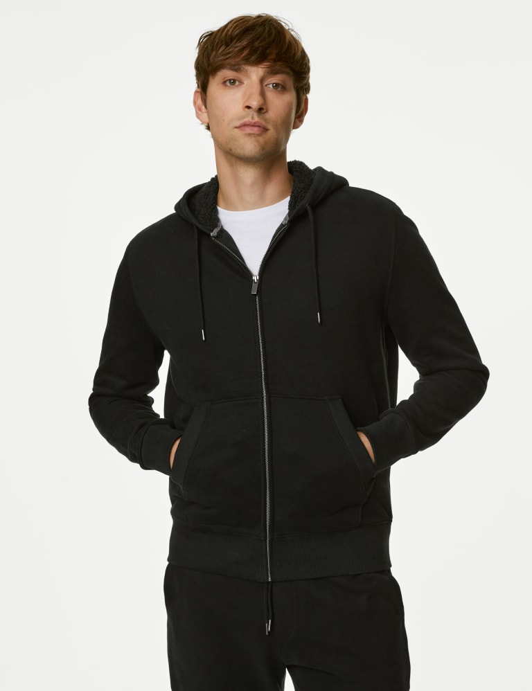 Hoodie fleece cotton hotsell