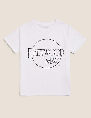 Pure Cotton Fleetwood Mac™ T-Shirt (6-14 Yrs) Image 2 of 6