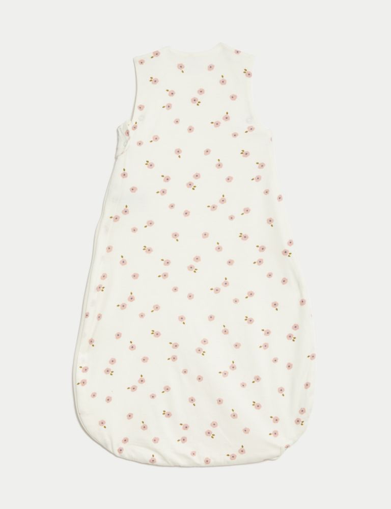 Pure Cotton Floral 0.5 Tog Sleeping Bag (0-36 Mths) 2 of 3