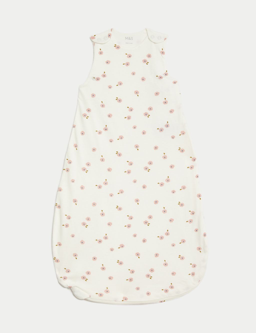 Pure Cotton Floral 0.5 Tog Sleeping Bag (0-36 Mths) 3 of 3