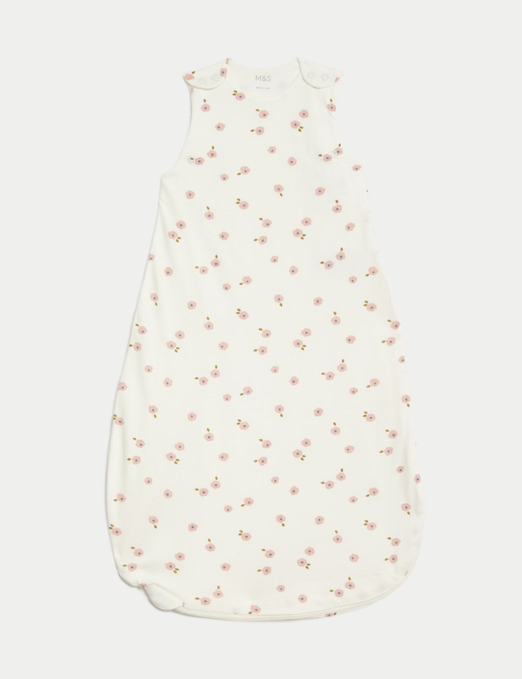 Pure Cotton Floral 0.5 Tog Sleeping Bag (0-36 Mths) 3 of 3