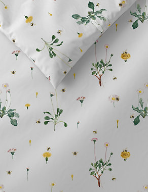 Pure Cotton Floral Bedding Set Image 2 of 4