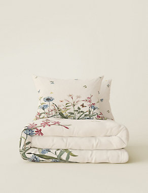 Pure Cotton Floral Bedding Set Image 2 of 4