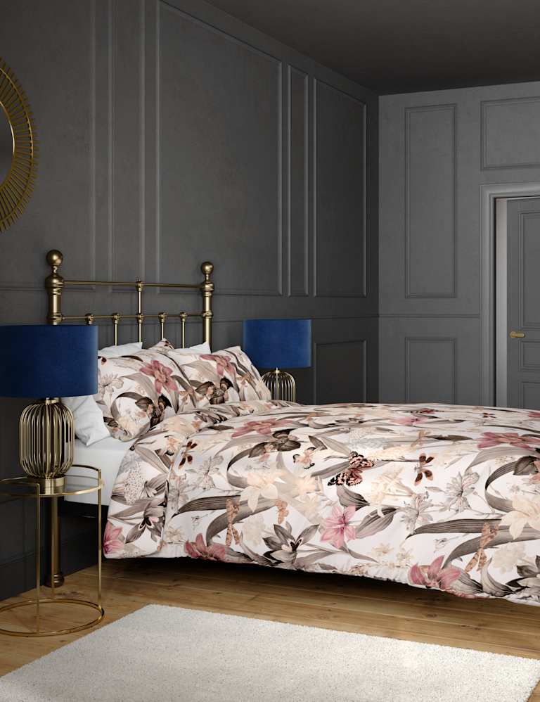 Pure Cotton Floral Bedding Set M&S