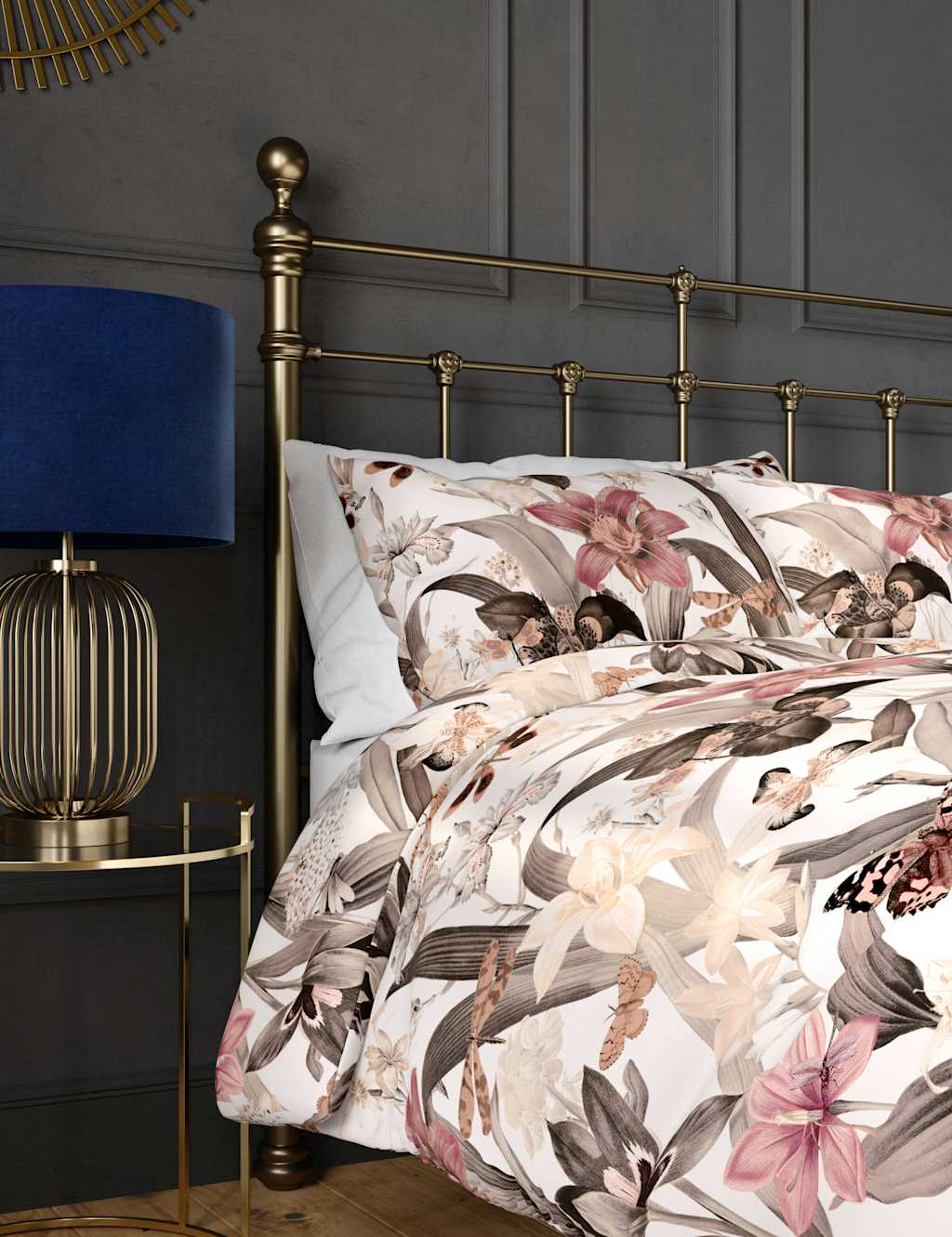 Pure Cotton Floral Bedding Set M&S