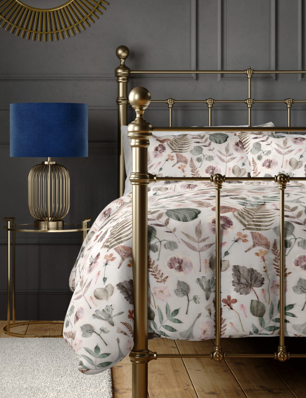 Pure Cotton Floral Bedding Set M&S