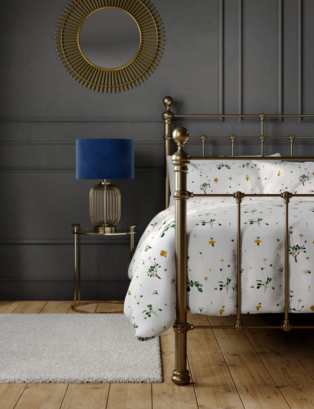 Pure Cotton Floral Bedding Set M&S Collection M&S