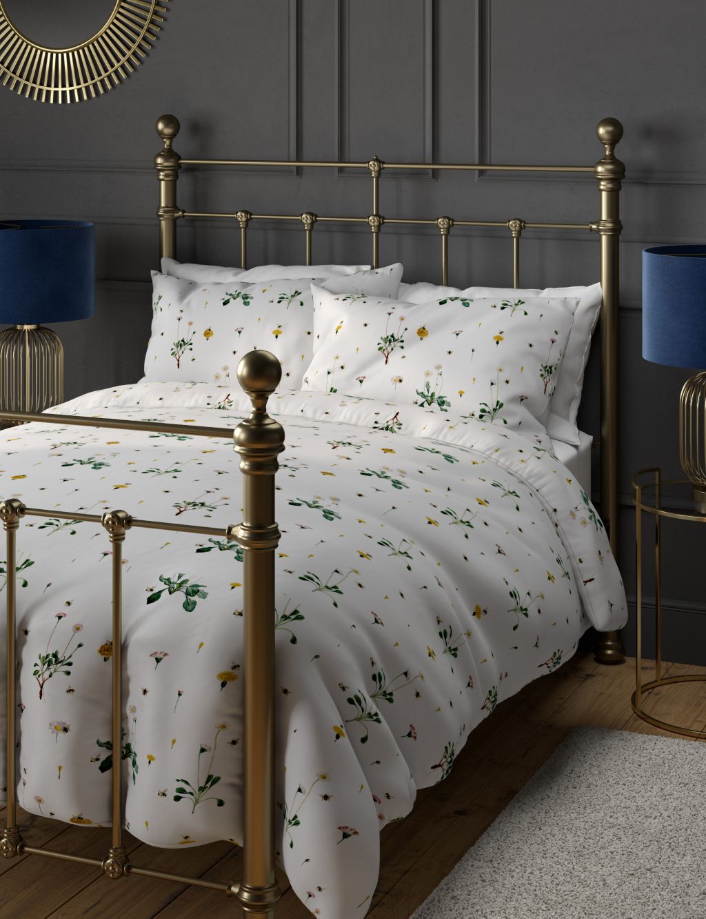 Pure Cotton Tufted Floral Bedding Set, M&S Collection