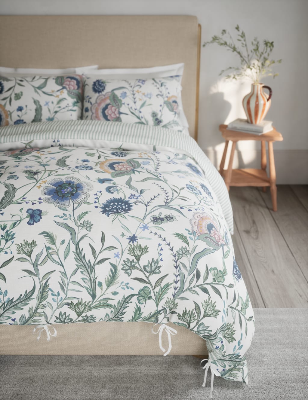 Pure Cotton Floral Bedding Set M&S Collection M&S