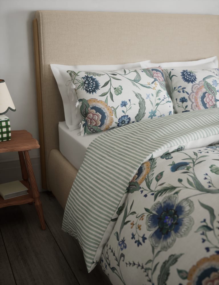 Pure Cotton Floral Bedding Set M&S Collection M&S