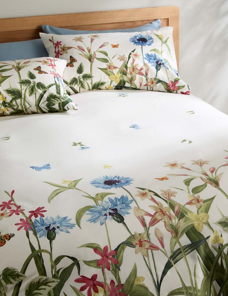 Pure Cotton Floral Bedding Set, M&S Collection