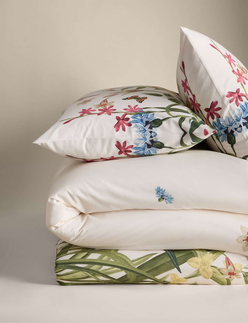 Pure Cotton Floral Bedding Set M&S Collection M&S