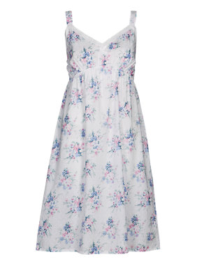 Pure Cotton Floral Chemise with Cool Comfort™ Technology Image 2 of 4
