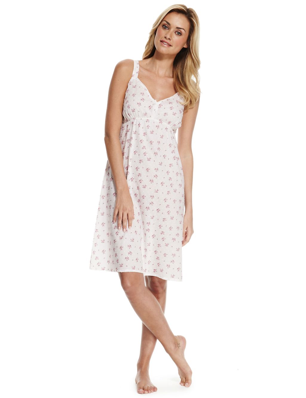 Pure Cotton Floral Chemise with Cool Comfort™ Technology 2 of 5