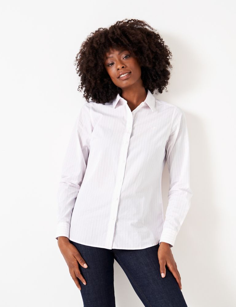 Pure Cotton Floral Collared Shirt 1 of 5