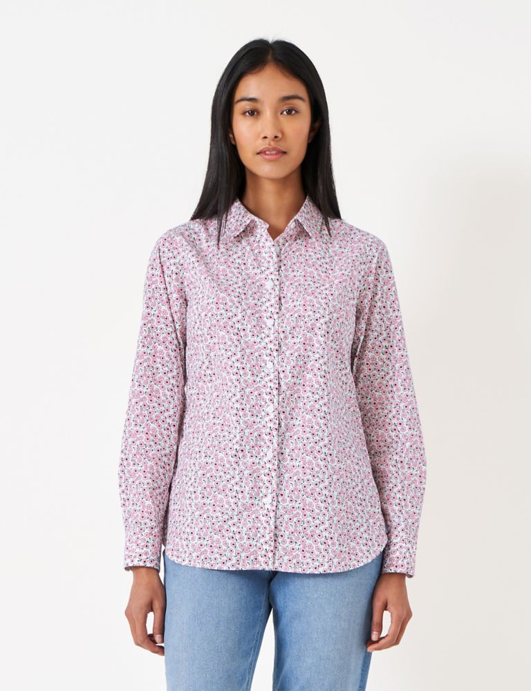 Pure Cotton Floral Collared Shirt 6 of 6
