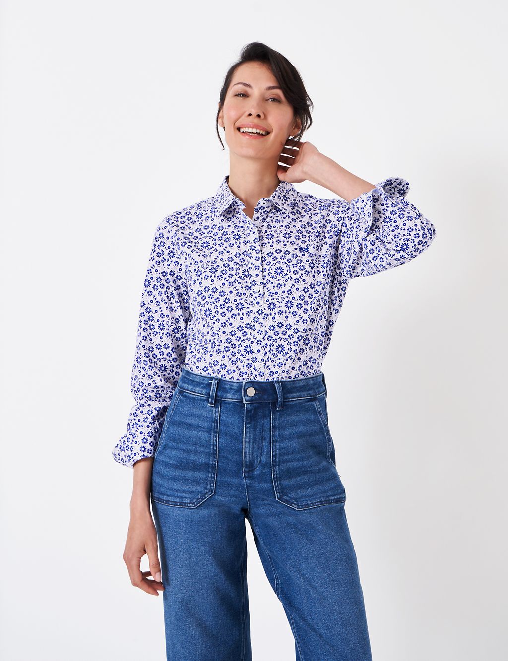 Pure Cotton Floral Collared Shirt 5 of 5