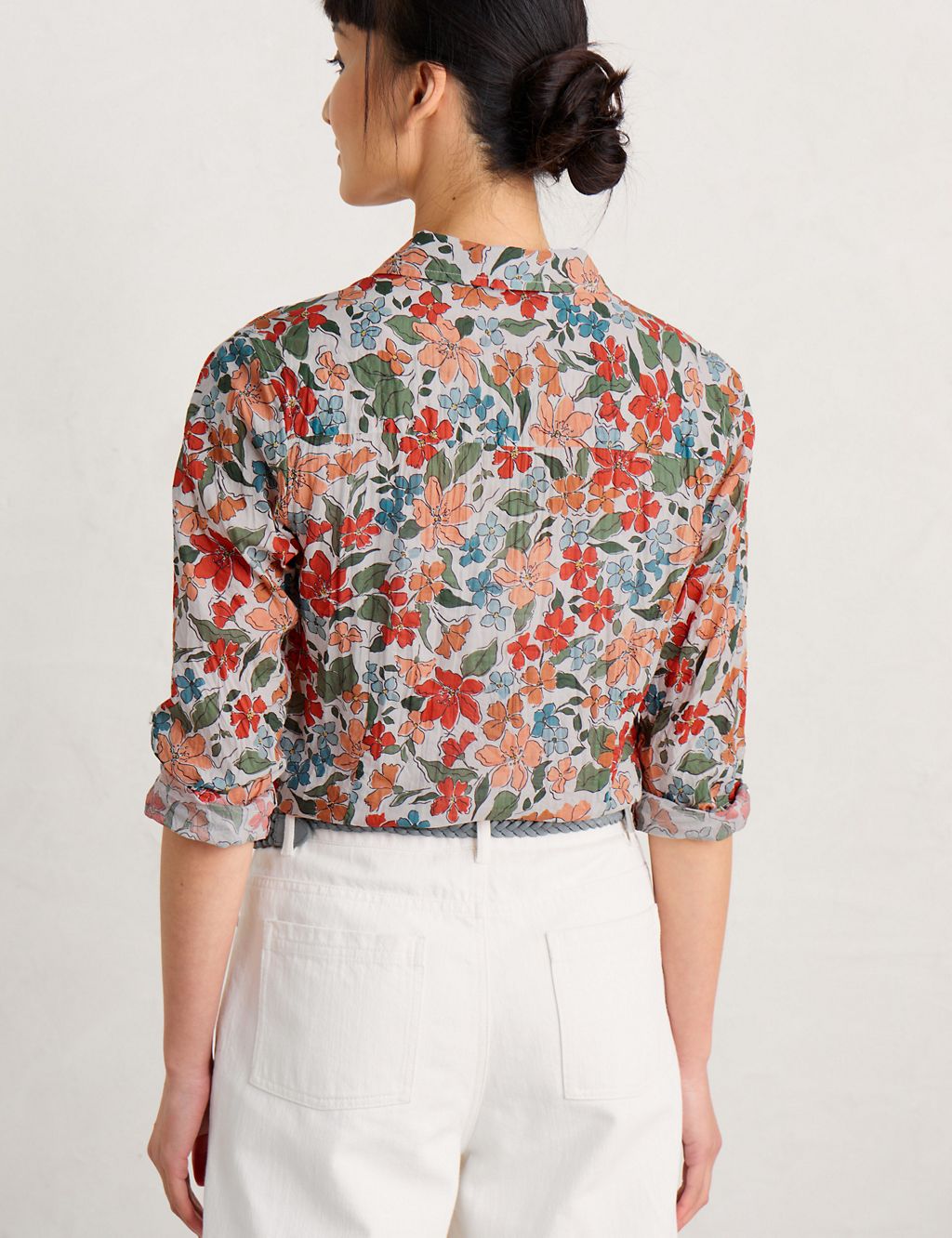 Pure Cotton Floral Collared Shirt 6 of 7