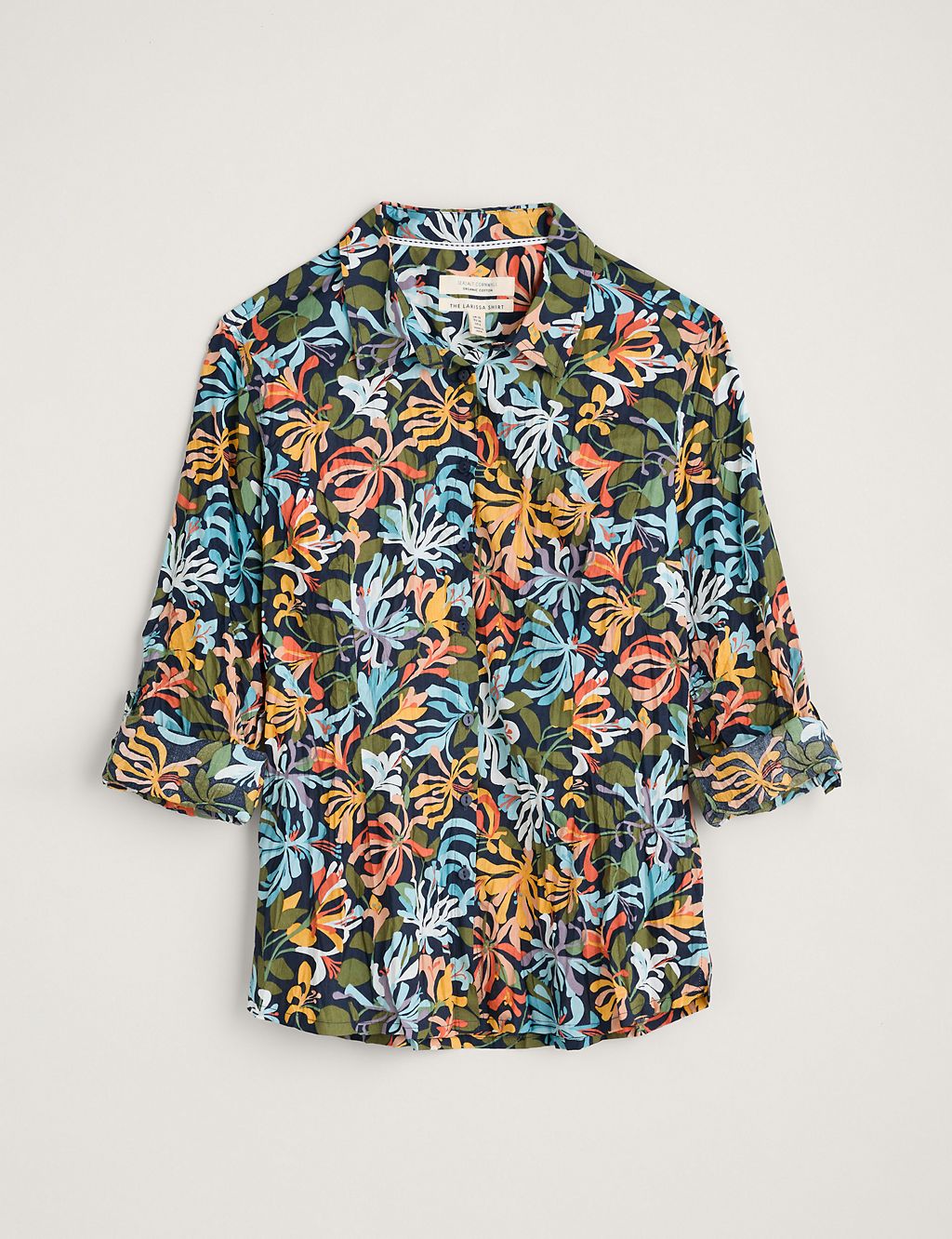 Pure Cotton Floral Collared Shirt 1 of 7