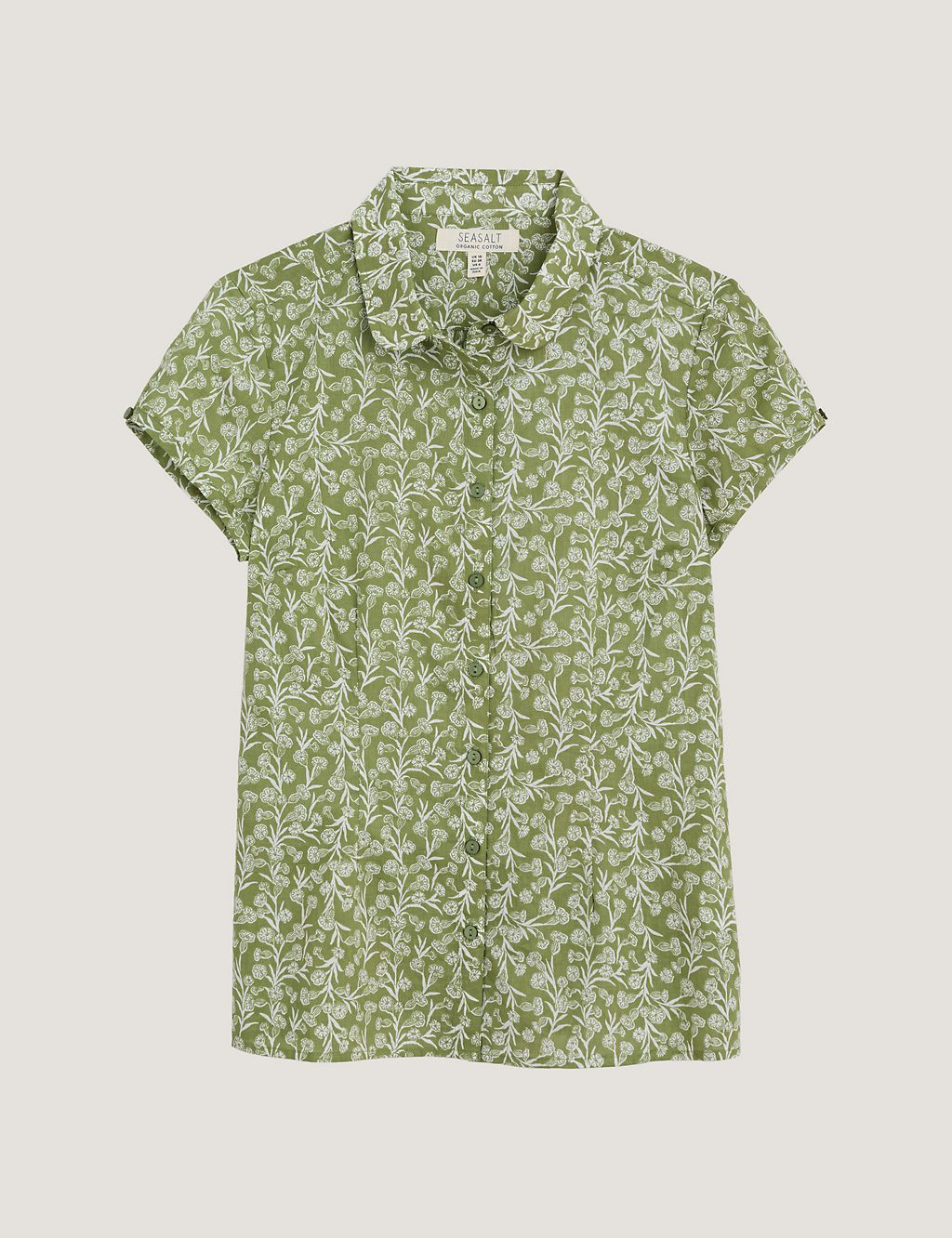 Pure Cotton Floral Collared Shirt 1 of 5