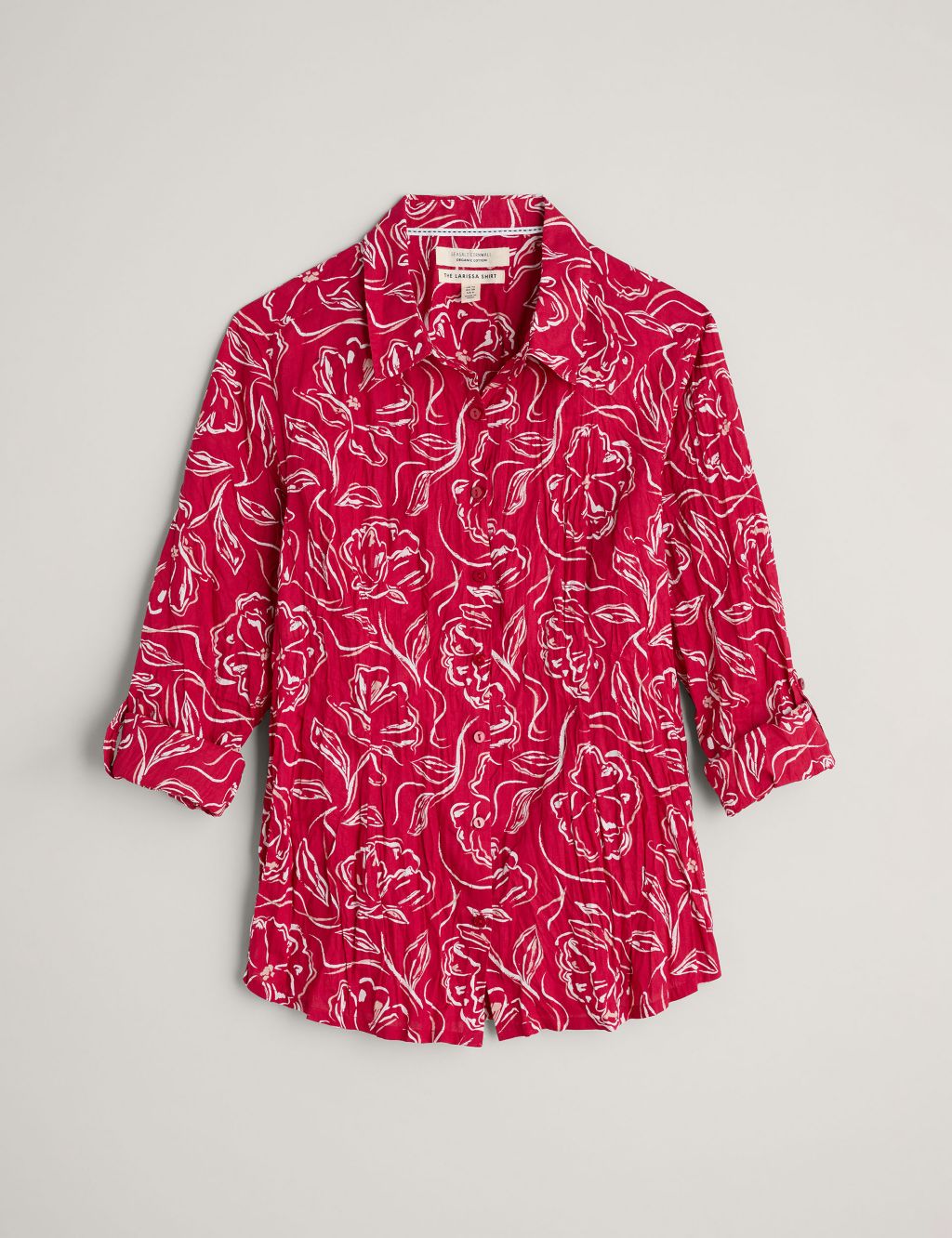 Pure Cotton Floral Collared Shirt 1 of 6
