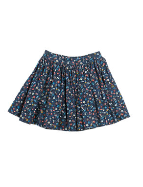Pure Cotton Floral Cord Skirt (1-7 Years) Image 2 of 3