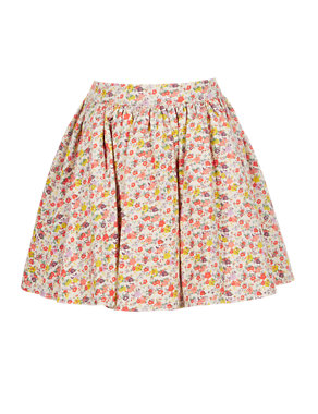 Pure Cotton Floral Corduroy Skirt (1-7 Years) Image 2 of 3