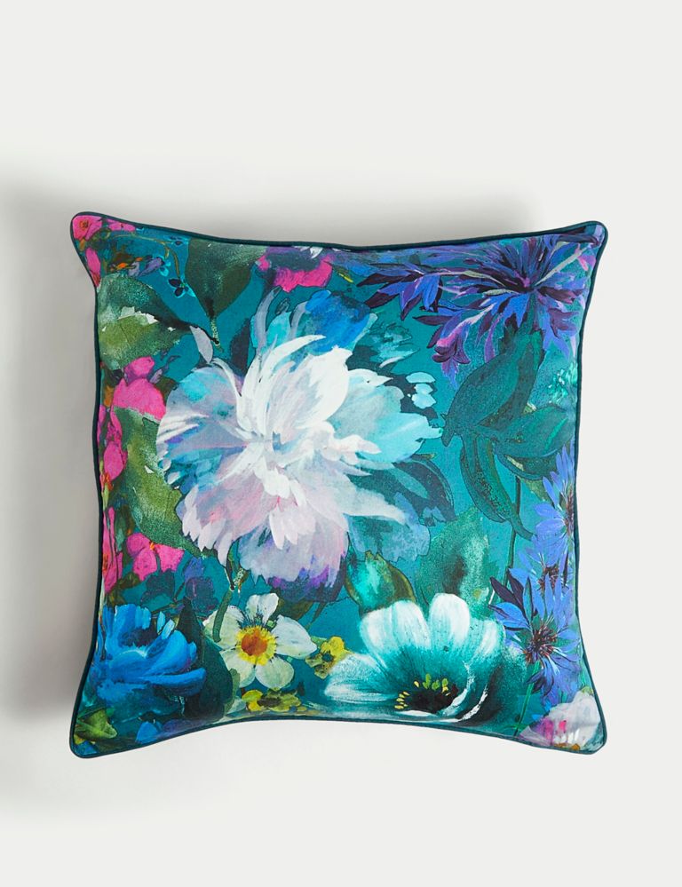 Pure Cotton Floral Cushion 1 of 4