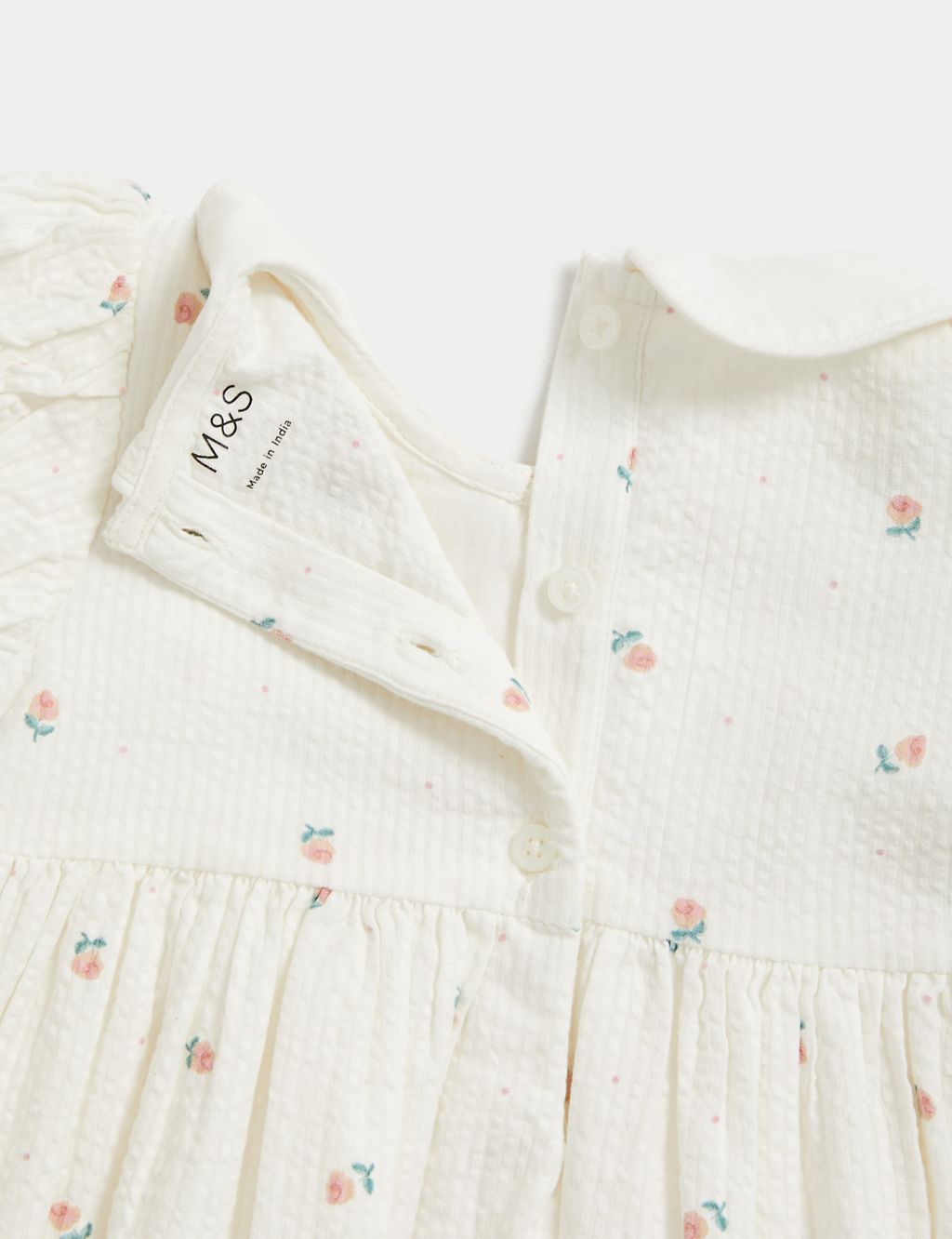 Pure Cotton Floral Dress (0-3 Yrs) 4 of 5