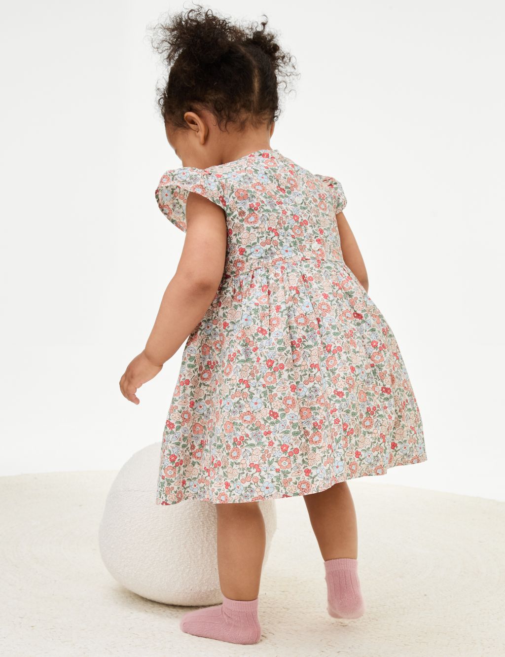Pure Cotton Floral Dress (0-3 Yrs) 5 of 7
