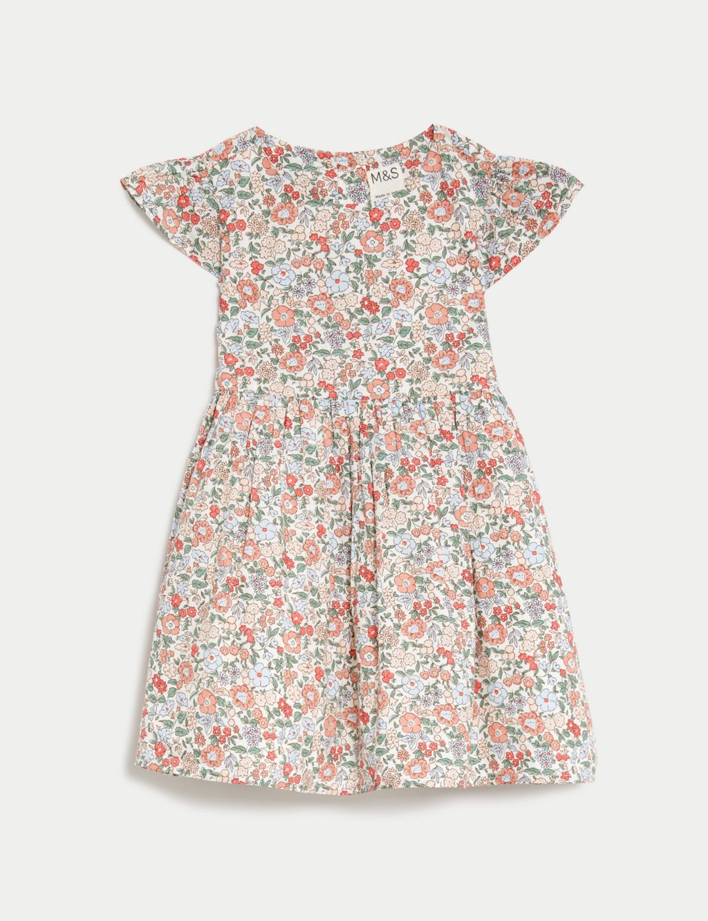 Pure Cotton Floral Dress (0-3 Yrs) 1 of 7