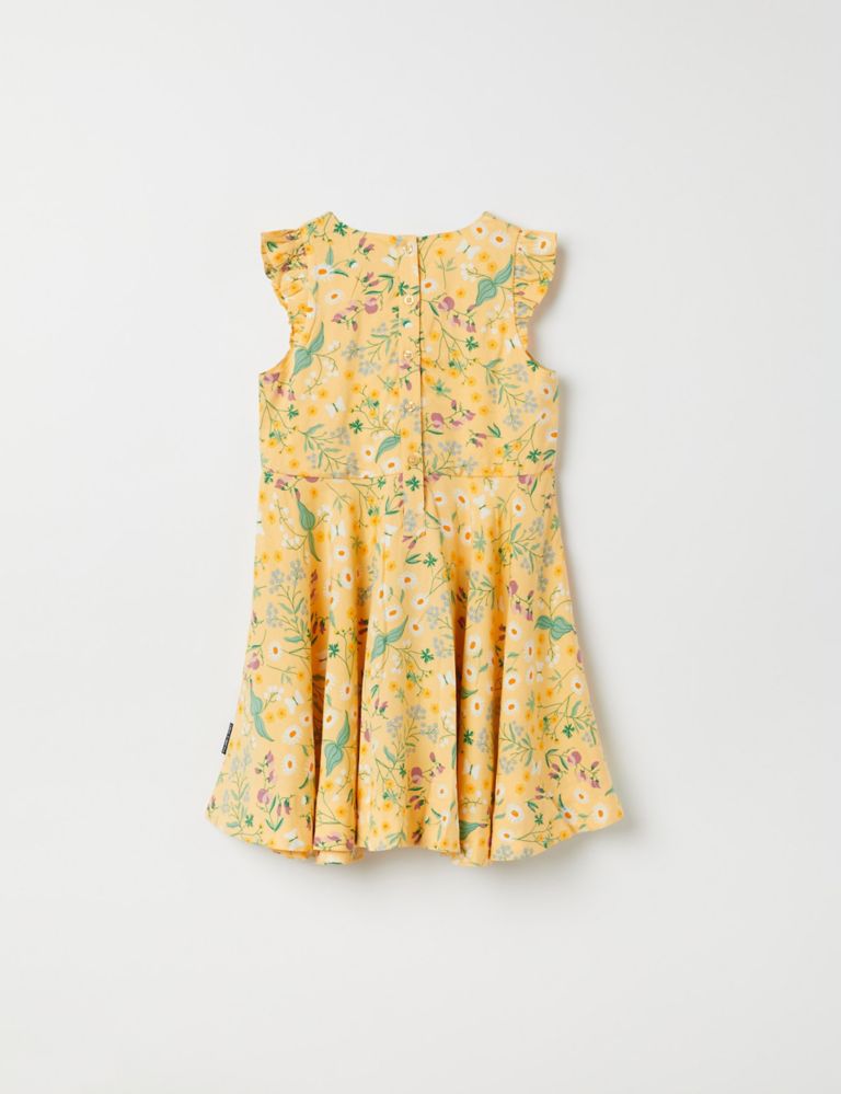 Pure Cotton Floral Dress (1-10 Yrs) 4 of 4