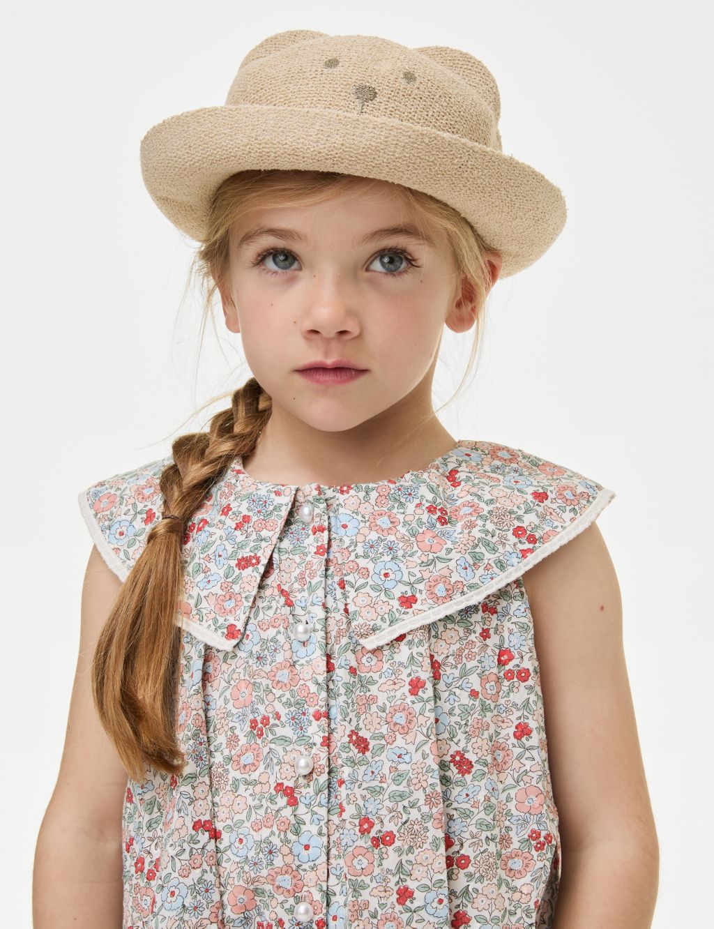 Pure Cotton Floral Dress (2-8 Yrs) 2 of 4
