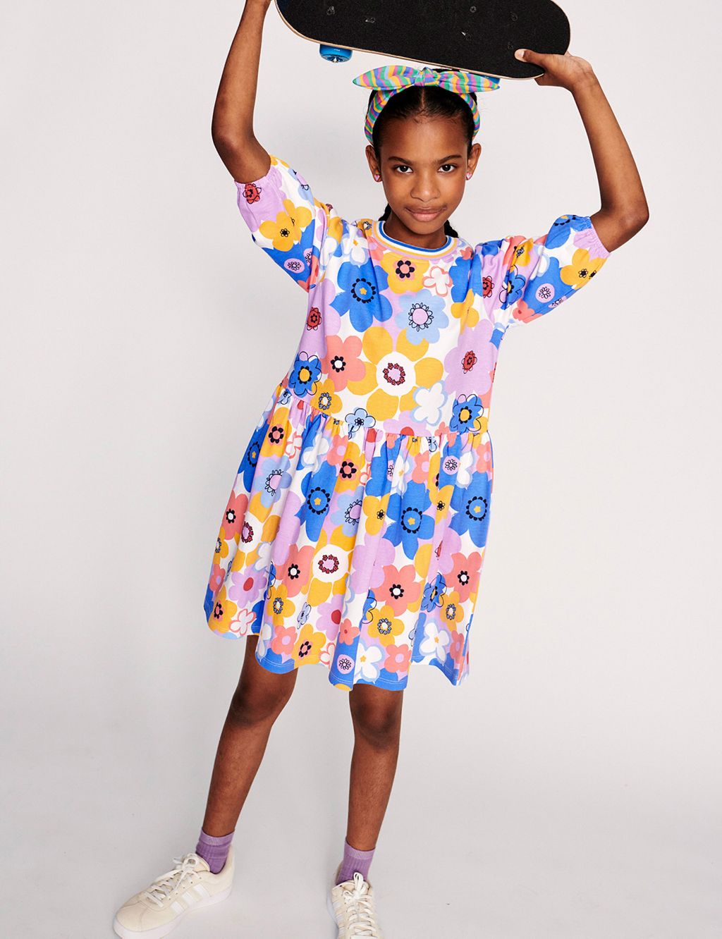 Pure Cotton Floral Dress (3-13 Yrs) 3 of 4