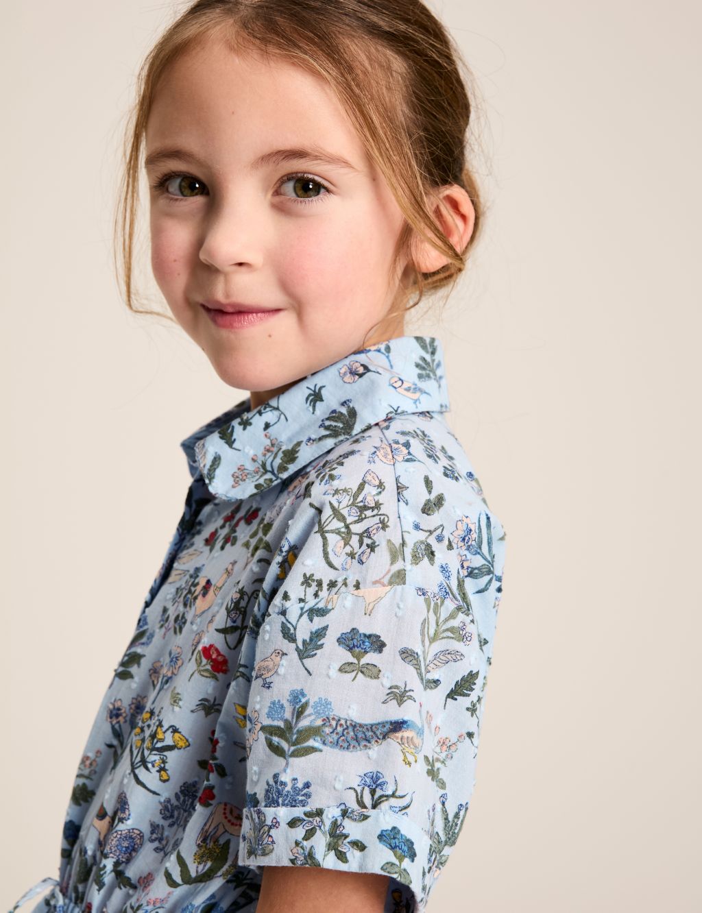 Pure Cotton Floral Dress (4-12 Yrs) 5 of 5