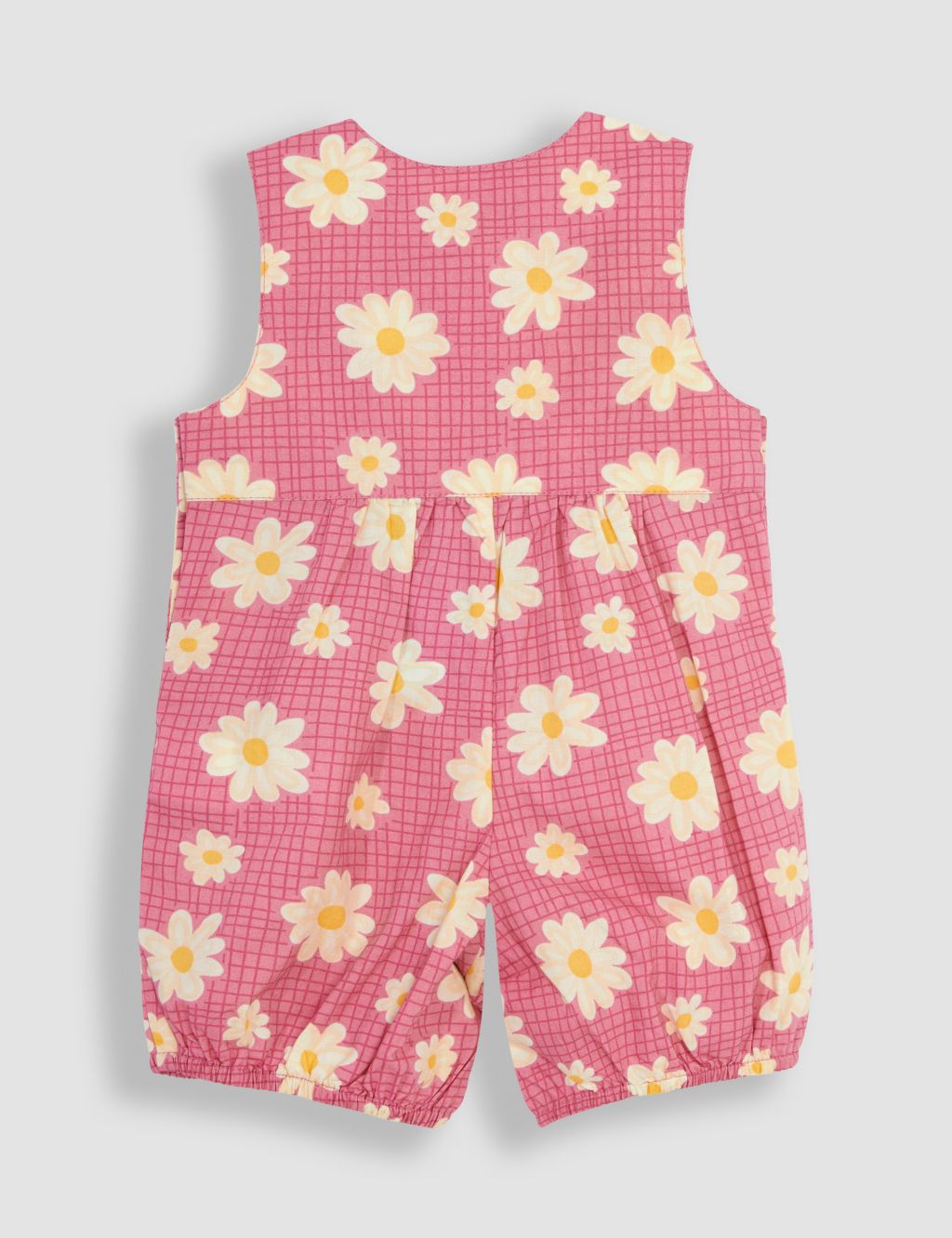 Pure Cotton Floral Dungarees (0-3 Yrs) 2 of 3