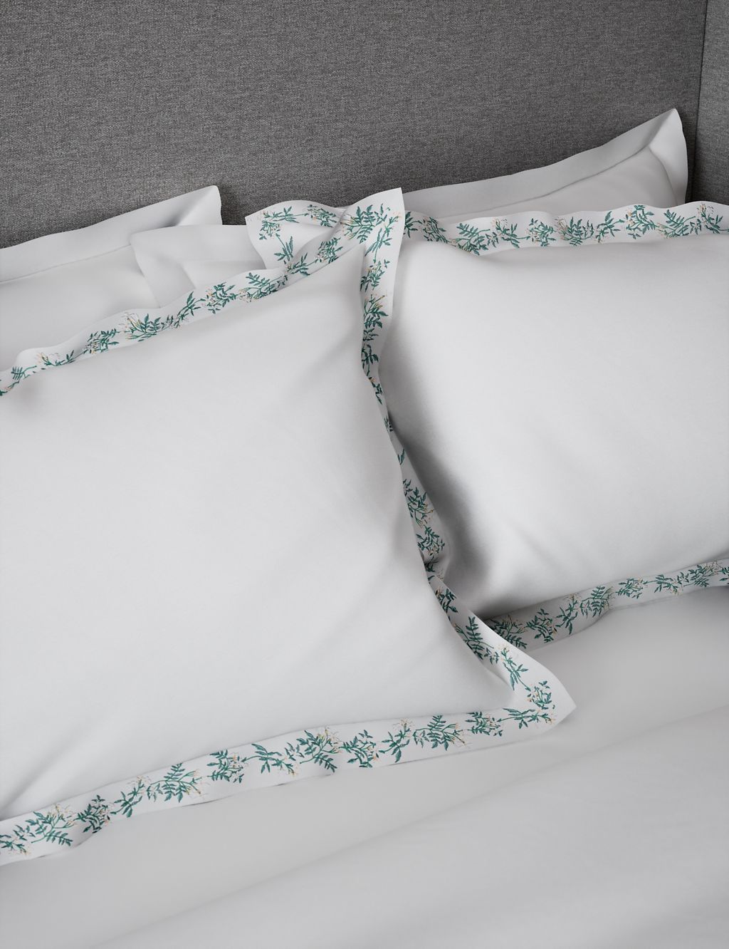 Pure Cotton Floral Embroidered Bedding Set 5 of 6