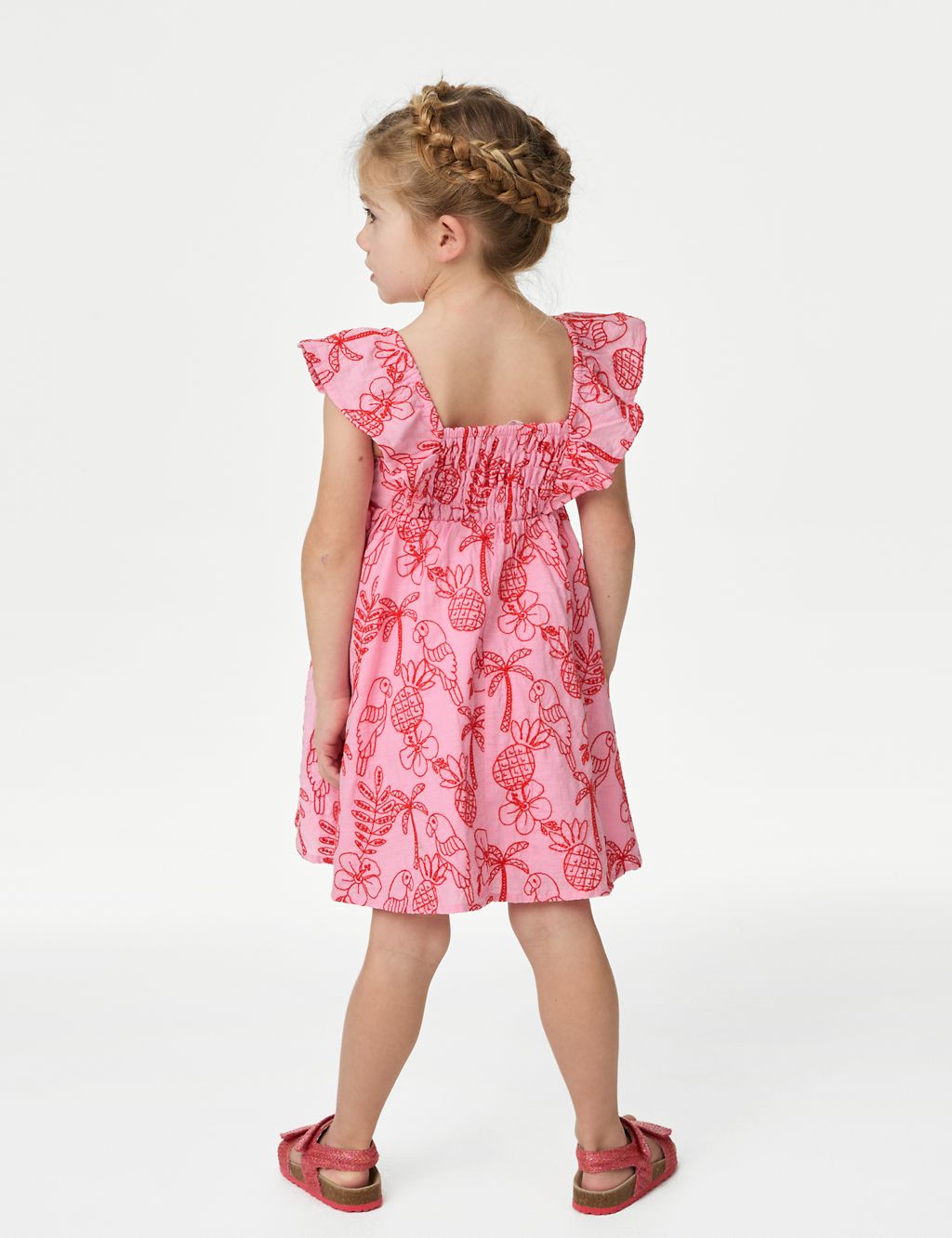 Pure Cotton Floral Embroidered Dress (2-8 Yrs) 5 of 5