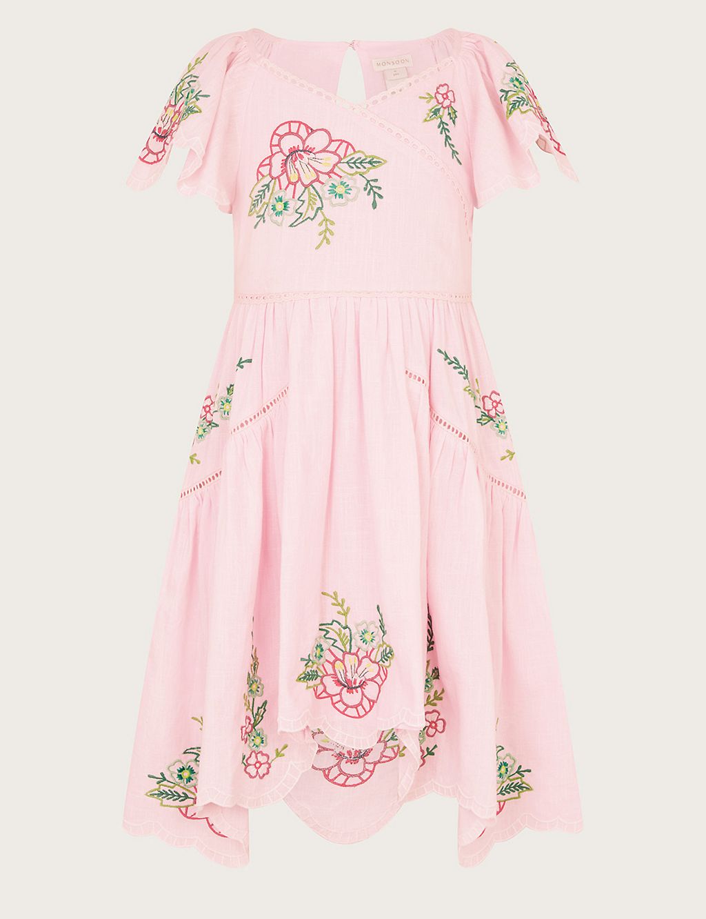 Pure Cotton Floral Embroidered Dress (3-13 Yrs) 3 of 3