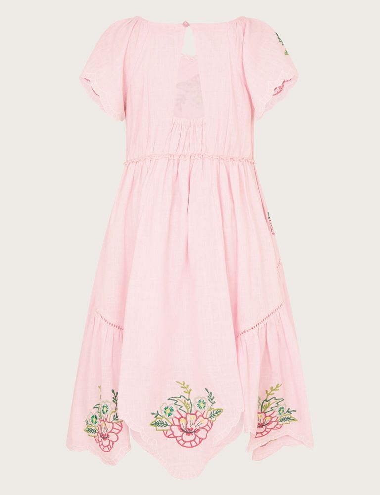 Pure Cotton Floral Embroidered Dress (3-13 Yrs) 2 of 3