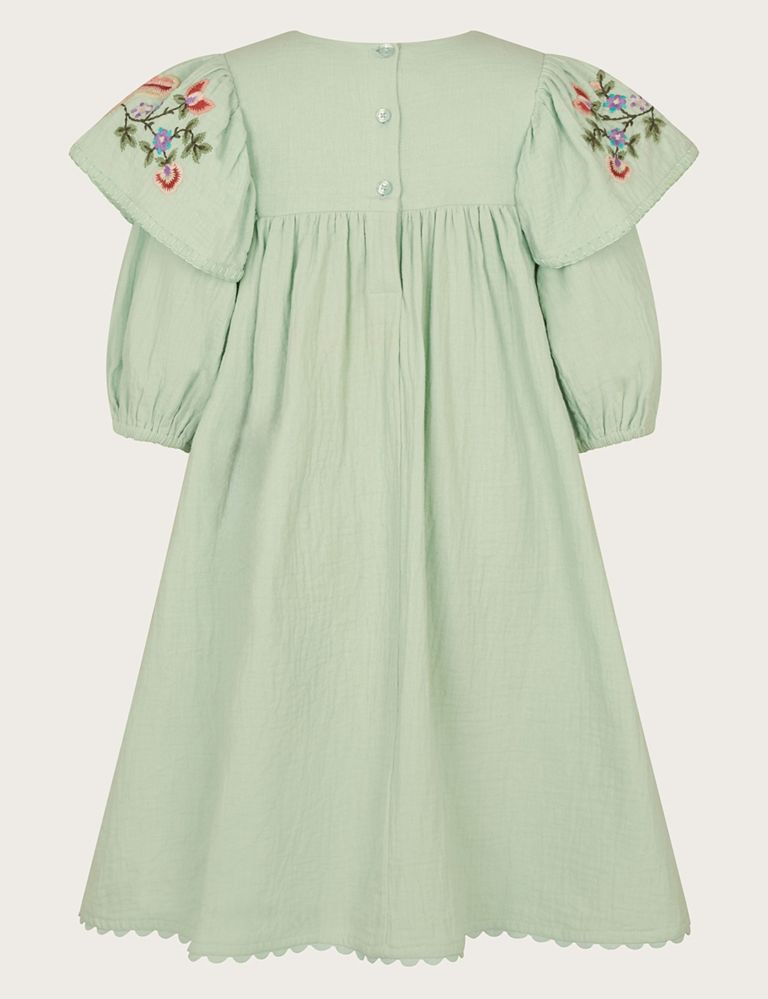 Pure Cotton Floral Embroidered Dress (3-13 Yrs) 2 of 3